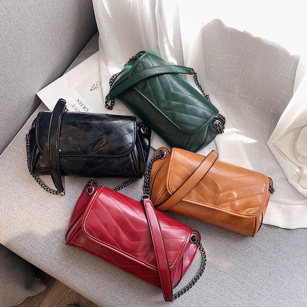 

small bag female 2020 new fashion embroidery messenger chain women's bags temperament shoulder small package
