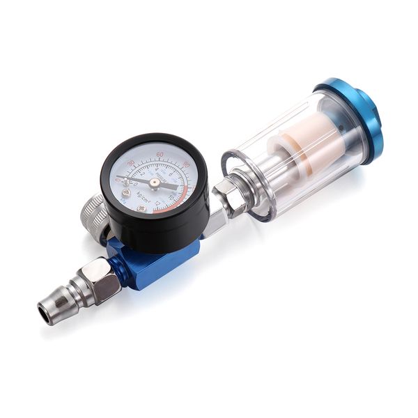 

1/4 "thread spray gun air gauge regulator mini airbrush pressure regulator clear in-line tool water trap filter paint accessory