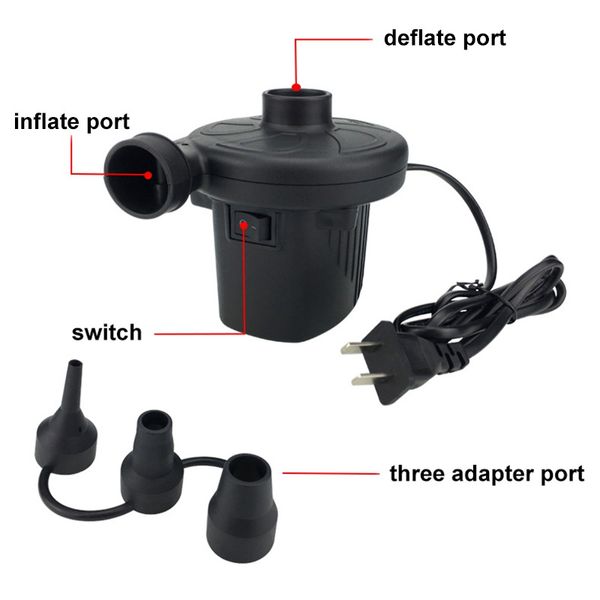 

ac110v-240v inflate & deflate electric air pump for inflatable swimming pool inflatable boat sofa bathtub swimming ring bed