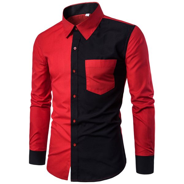 

2019 Men Comfortable Design Slim Fit Mens Fashion Casual Slim Fit Stylish Shirts Long Sleeve Shirt Blouse