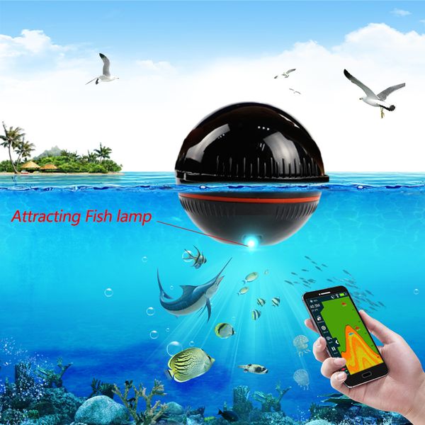 

wireless sonar fish finder portable depth echo sunder 48m/160ft echolot fishfinder fish detector fishing alarm ios&android