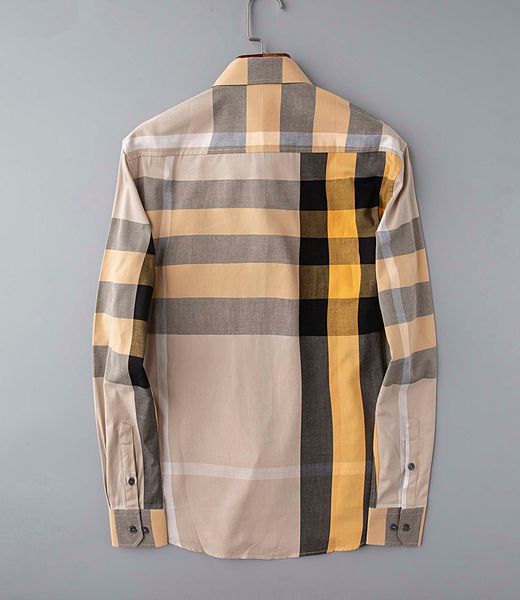 

trend custom men shirts burberri luxury mens designer dress shirts tide brand high end contrast color casual shirt new arrival, White;black