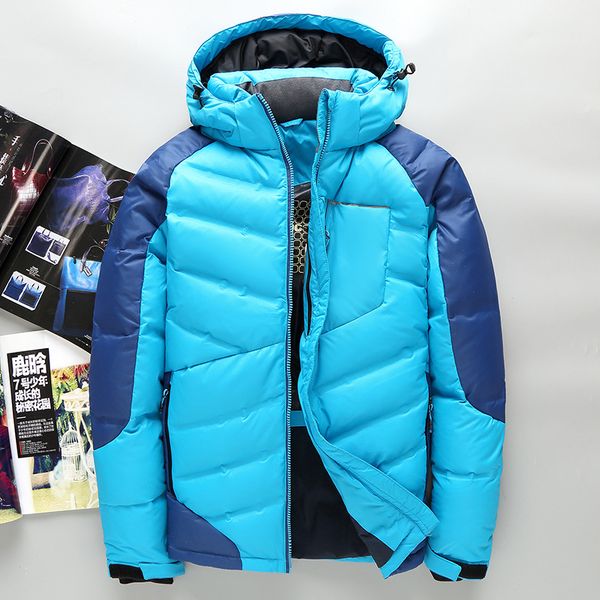 

2018 winter mens fashion white duck down jacket casual down coat parka male clothing coats ing, Black