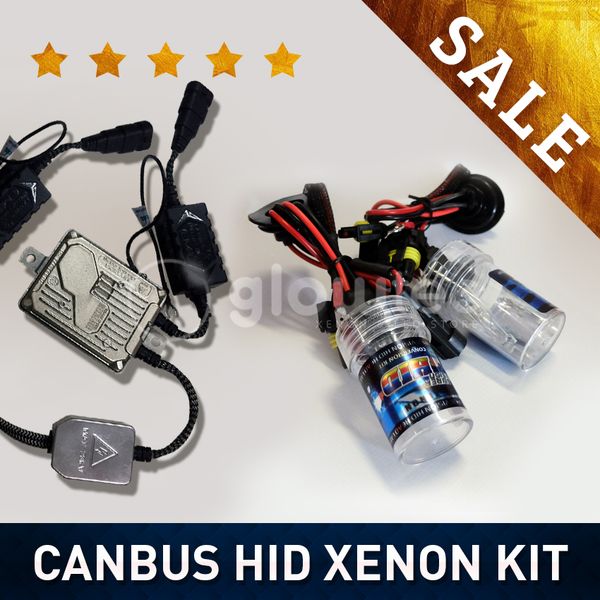 

canbus hid xenon kit 35w dc headlight hid kit slim ballast xenon bulbs h1 h3 h7 h8/9/11 all colors 4300k 6000k glowtec