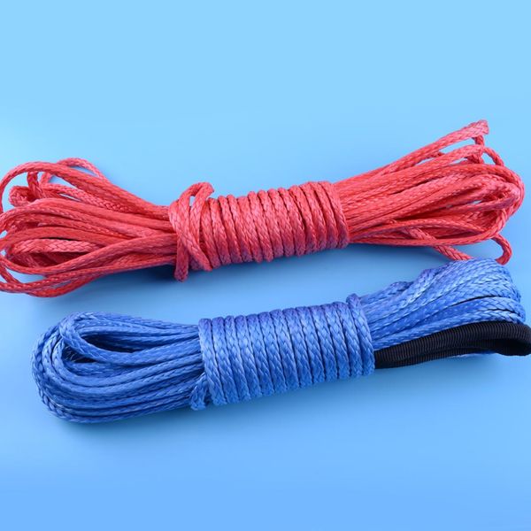 

beler 1/6'' x 50' synthetic winch line cable rope with sheath for atv jeep suv