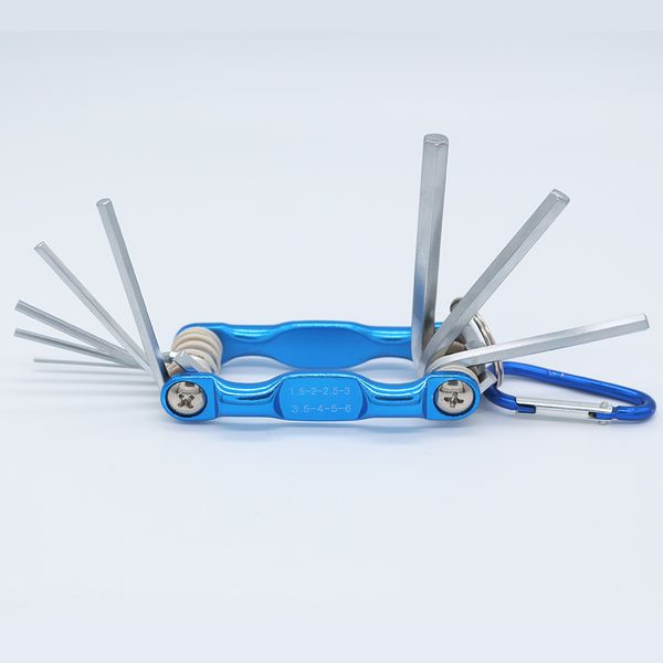 

8pcs high quality portable folding key hex set metric system inner hexagon spanner allen wrench screw repair tools