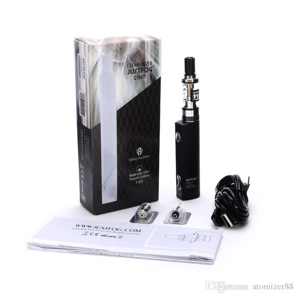 

e quality with starter kit justfog battery 900mah q16 2ml cigarette genuine pen authentic authentic high atomizer vapes occ coil 100% 1 emss