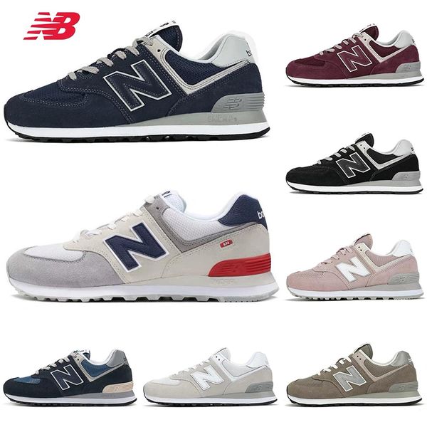 

New Balance Оптовая кроссовки 574 для мужчин, женщин, черное вино, синий серый дизайнер м