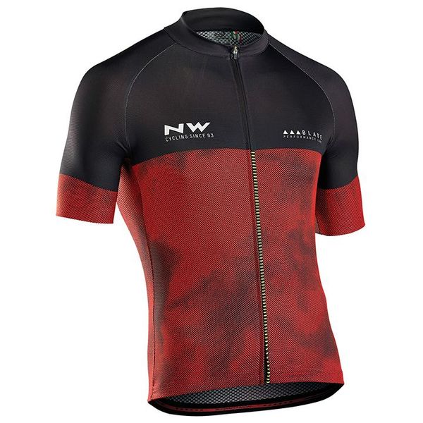 

nw men's cycling jersey 2019 pro team mtb short sleeve jerseys breathable mountain bike bicycle jersey clothing sport wear shirt, Black;red