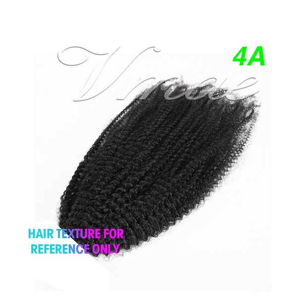 

100% indian virgin human hair unprocessed 120g natural color 3a 3b 3c 4a 4b 4c afro kinky curly clip in hair extensions, Black