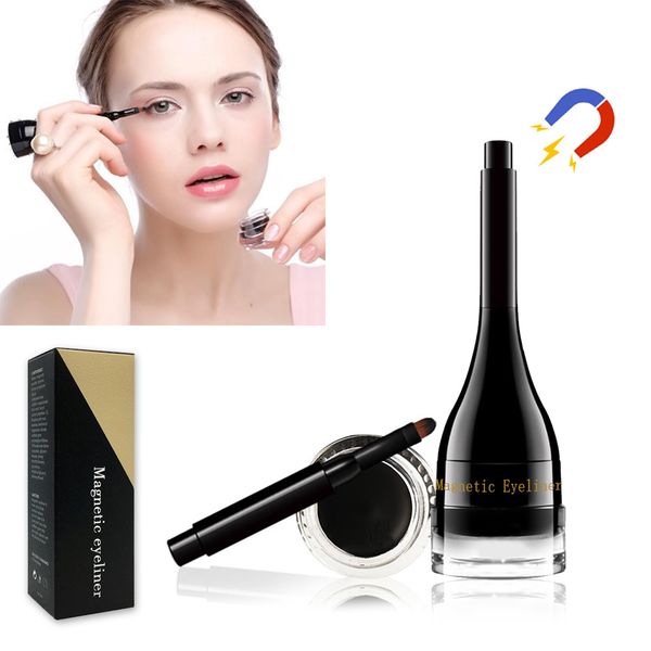

2019 new magnetic liquid eyeliner waterproof long lasting eyeliner false eyelashes