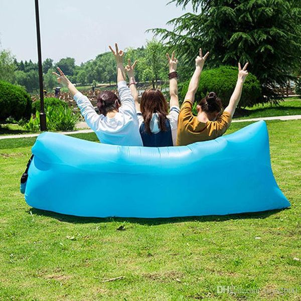

надувные открытый ленивый диван воздуха спальный диван шезлонг сумка кемпинг пляж кровать погремушка диван кресло hha57