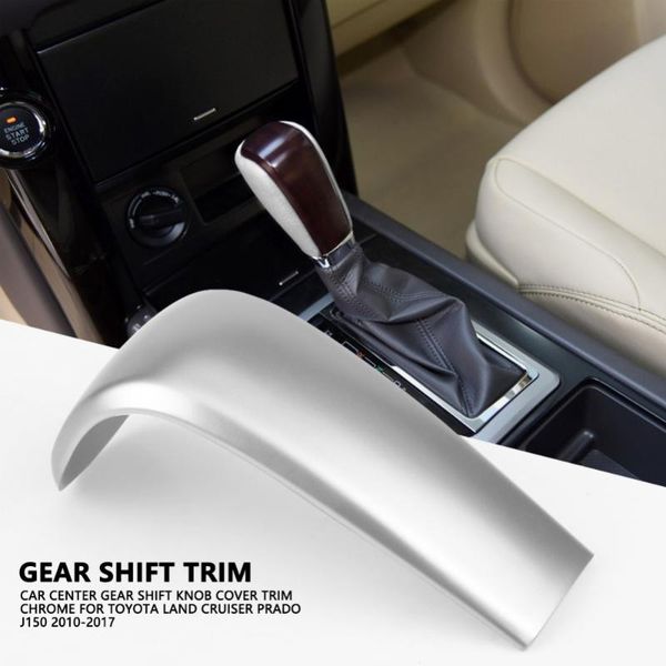 

car center gear head shift knob cover handball trim sticker trim chrome for land cruiser prado j150 2010-2017 chrome