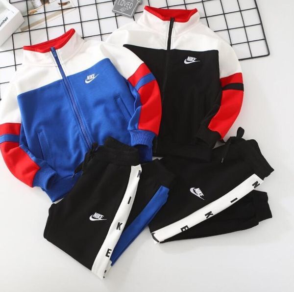 

новая молодежь пальто набор высокого качества бренда дети спорт zip jacket комплект спортивной одежды высокого качества кальсоны мальчик дев