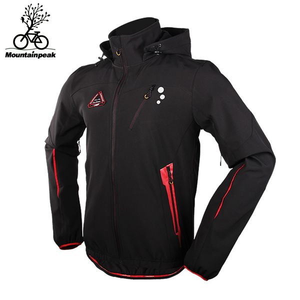 

mountainpeak mens hiking jackets outdoor climbing coat waterproof windproof outwear thicken fleece softshell jacket, Blue;black
