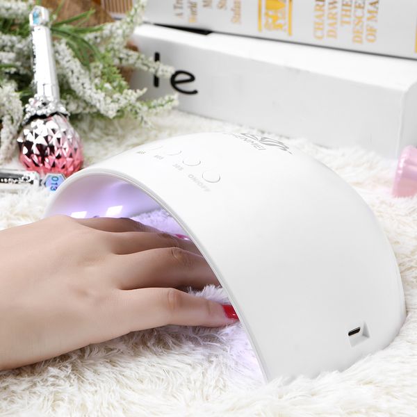 

24w nail dryer led uv nail lamp with lcd screen gel polish curing lamp auto-sensing machine art tool