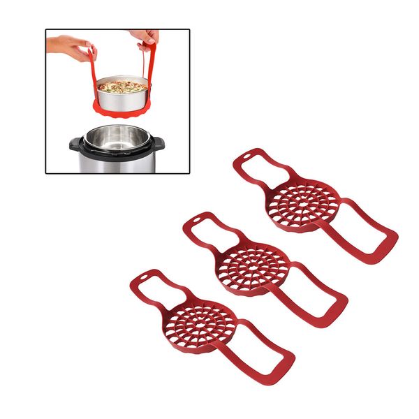 

3pcs silicone steamed egg rack pressure cooker sling silicone bakeware