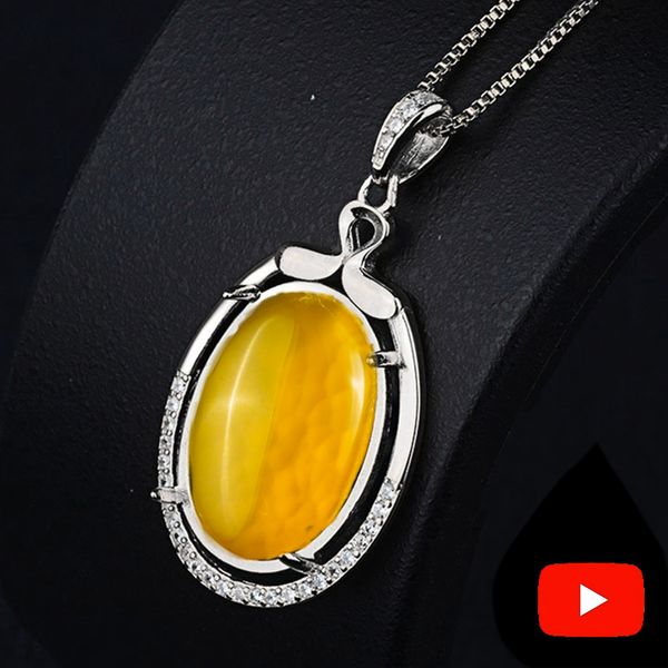 

not fake s925 sterling silver israel amber pedants artisan baltic antique for necklace lithuania chalcedony yellow