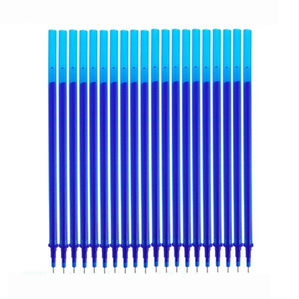 

10/20pcs/set erasable pen washable handle 0.5mm blue black ink blue gel pen erasable refill rod school office writing stationery