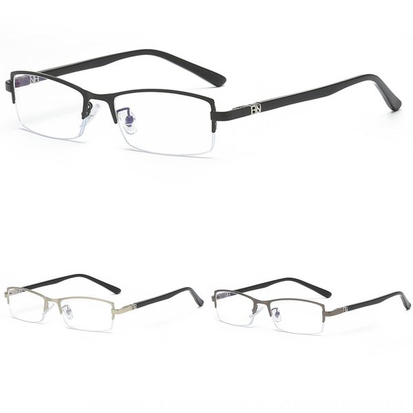 

2020 bauhinia anti-blue radiation men's and women's plain business myopia myopia glasses glasses 9036, Silver
