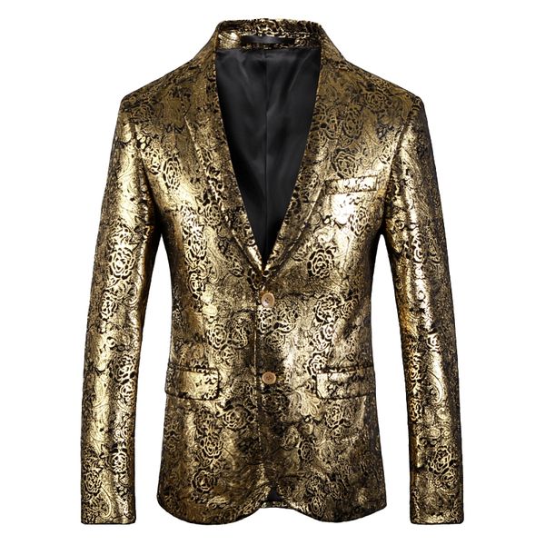 

fashion gold blazer jacket men 2018 mens blazers casual stage wear prom dresses slim fit blazers for men eslite hyun, White;black