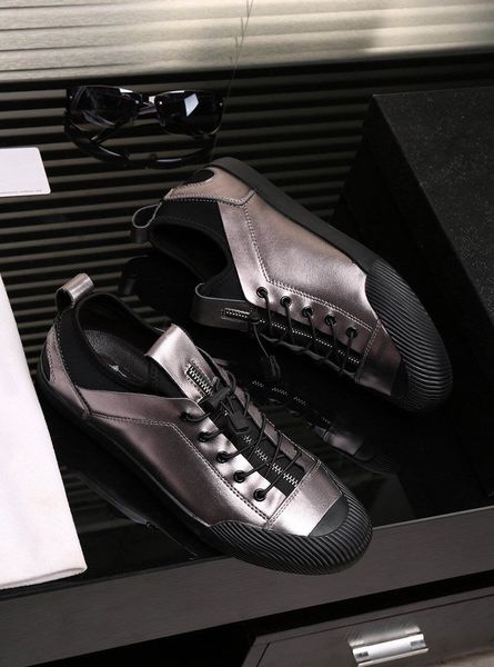 

2019 luxury designer men's casual sneakers fashionable and generous outdoor running shoes leather shoes travel shoes, Black
