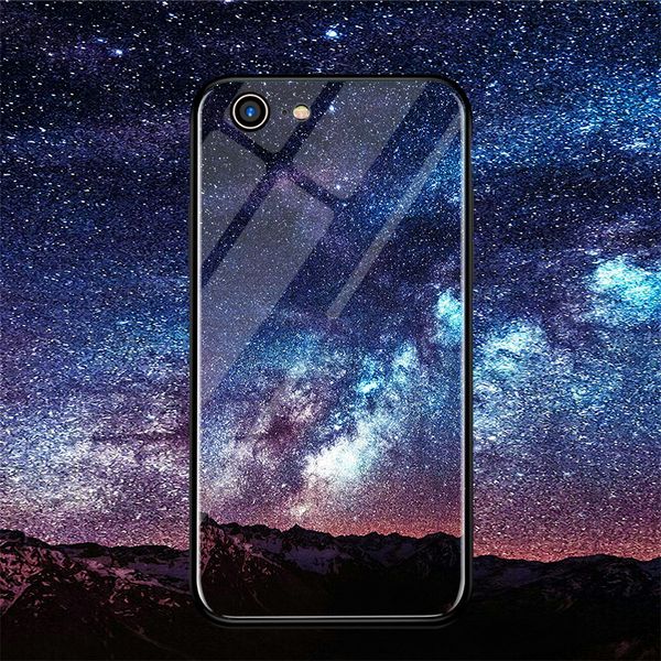 

wholesale customized starry glass mobile phone case for the iphone xs max toughened glass mobile phone case