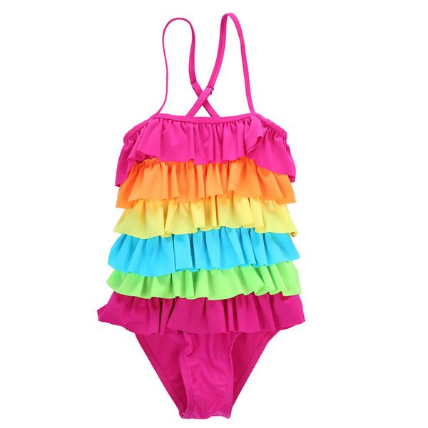 

повседневная одежда для малышей для девочек с радужными купальниками из слоистых купальников и купальников beach wear, Black