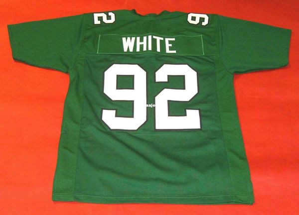 

retro #92 reggie white custom mitchell & ness jersey green mens stitching high-end size s-5xl football jerseys college ncaa, Black;red