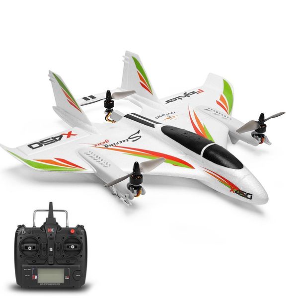 

wltoys хк x450 с 2.4 г 6-канальный 3d/6g в rc самолет безщеточный вертикального взлета сид радиоуправляемый планер с жестким крылом
