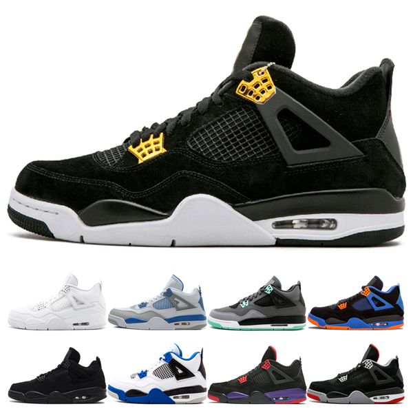 

4s Royalty Basketball Shoes for men 2019 Pure Money White Cement Raptors Black cat Bred Fire Red Alternate 89 mens trainers Sports Sneakers