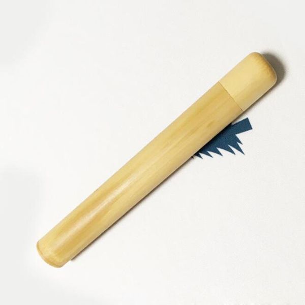 

Natural bamboo tube for tainle teel traw travel trip toothbru h troage box barrel 23cm whole ale qw9901