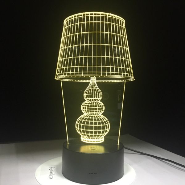 

usb 3d led night light led desk lamp with touch button 3d lamp as home art decoration lights 5v for notebook computer pc power