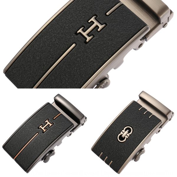 

automatic men's casual belt zinc alloy men's belt buckle buckle ly36-3261, Slivery;black