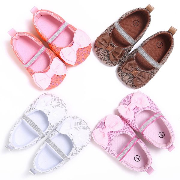

lace female baby totem cotton bow children's shoes
