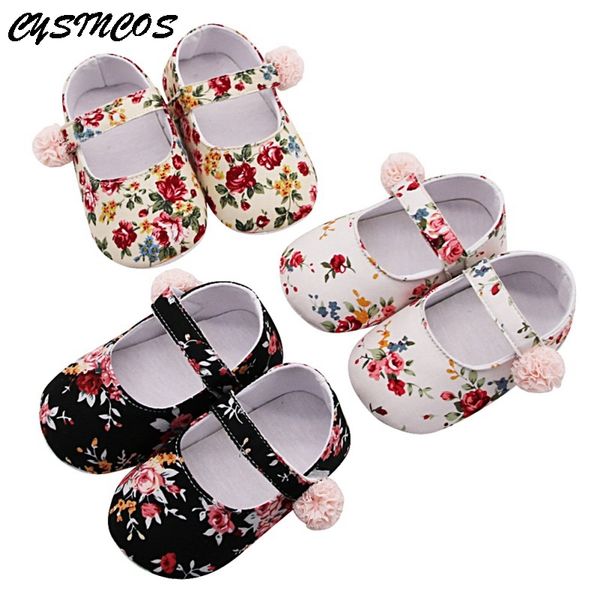 

cysincos 2020 new baby shoes girls breathable floral print anti-slip shoes casual walking shoe toddler soft soled first walkers