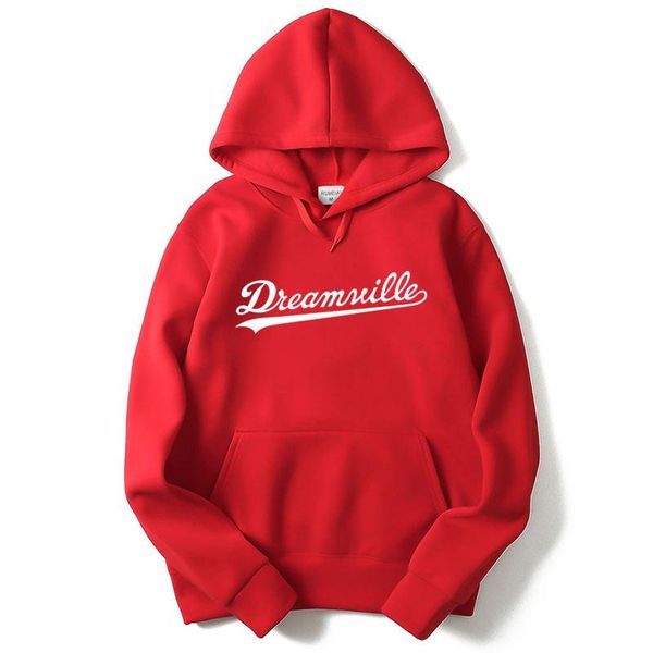 

brand new letter printed dreamville отчеты hoodies sudaderas hombre мужская толстовка с капюшоном черный серый хлопок костюм марка одежды, Black