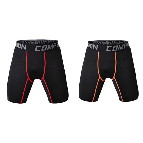 

soft breathable men bodybuilding shorts fitness workout inseam gyms pants male active running cycling elastic compression tights, Black;blue