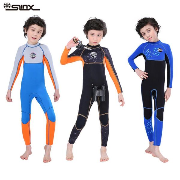 

slinx children wetsuits diving suit 2.5mm snorkeling sun protection swimsuit anti-clip boys' watersports wetsuit