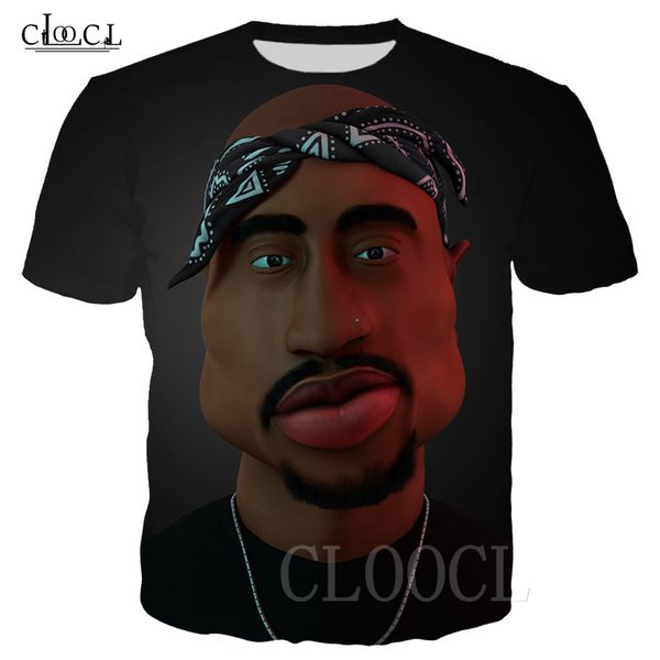 

men women t shirts summer harajuku sweatshirt 3d print rapper 2pac tupac amaru shakur hip hop t-shirts pullover casual tee shirt