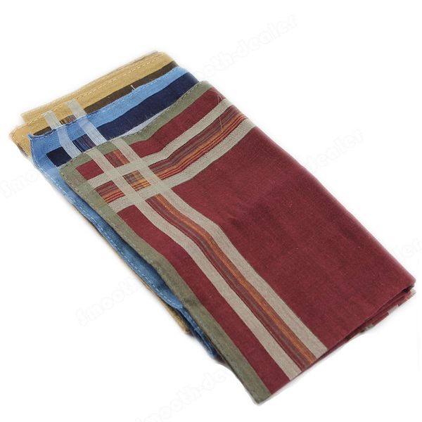 

alex 3pcs/lot new high quality classic soft comfort plaid handkerchief, Blue;purple