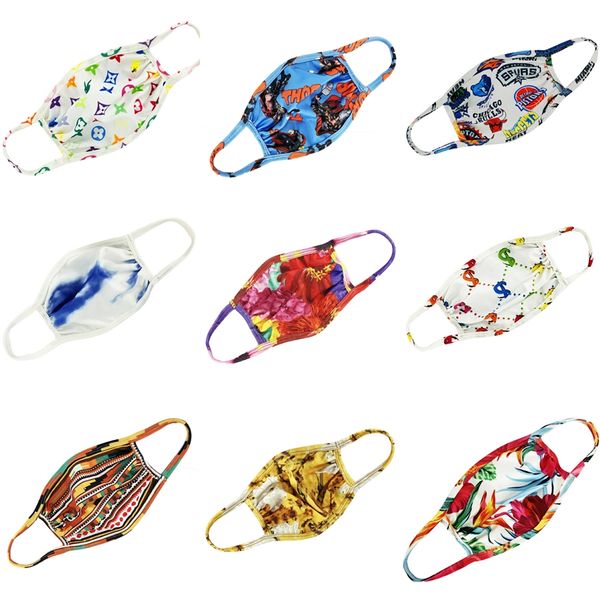 

mascarillas child kids cartoon boys girls non-woven mouth mask anti pollution breathable face masks designer printed #242, Black