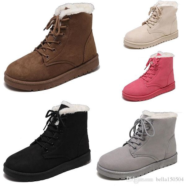 Neueste Schneestiefel Winter Leder Damen Australien Klassische Kniestiefel Stiefeletten Schwarz Grau Braun Beige Fuchsia Damen Mädchen Schuhe