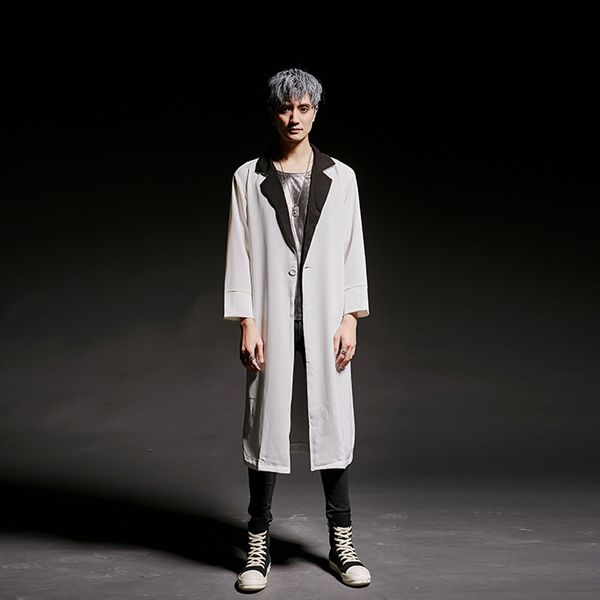 

men high street fashion hip hop punk style trench coat male casual loose long windbreaker cardigan jacket outerwear, Tan;black