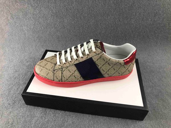 

2020 new fashion mens and womens designer shoes casual ace shoes with glitter low rivet bee sneakers size 35--46 with box ck001, Black