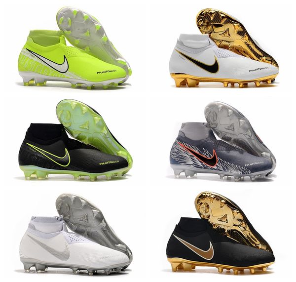 

2019 new arrival soccer cleats phantom vision elite df soccer shoes phantom vsn academy fg football boots mens botas de futbol, White;red
