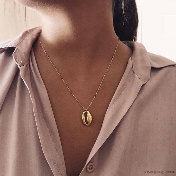

2019 Bohemian Shell Charm Necklace Women's Girls New Adjustable Necklace Statement Ms. Handmade Partial Bohemian Jewelry