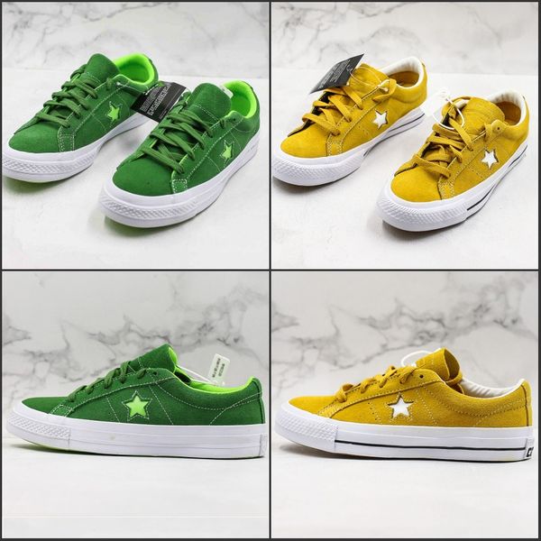 

New conversing One Star Ox Pinstripe Casual Shoes Sk8-Hi Slip-on Fashion Deisgner Skateboard Shoes Green Yellow Flip Shoes For Mens Womens