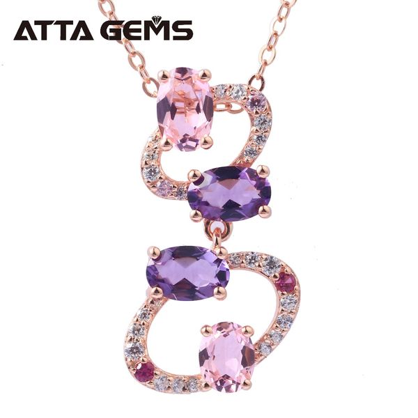 

nano-red sterling silver pendants for women romantic style rose gold plated wedding anniversary created gemstone design