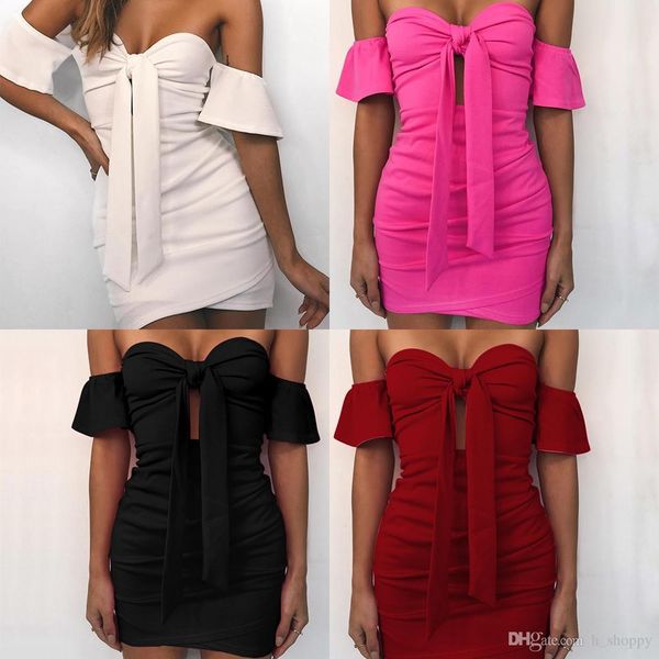 

2020 spring and summer new european and american style solid color bandage tube bag hip dress, Black;gray